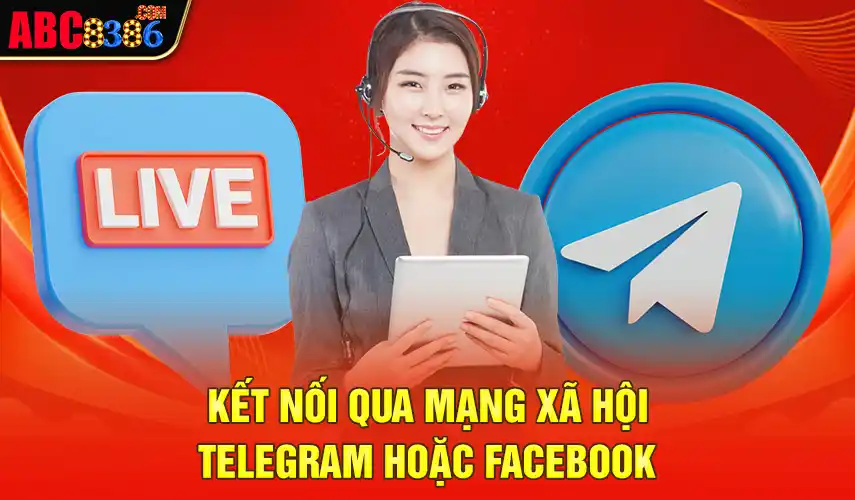 Kết nối với đội ngũ Cskh qua Telegram hoặc Facebook